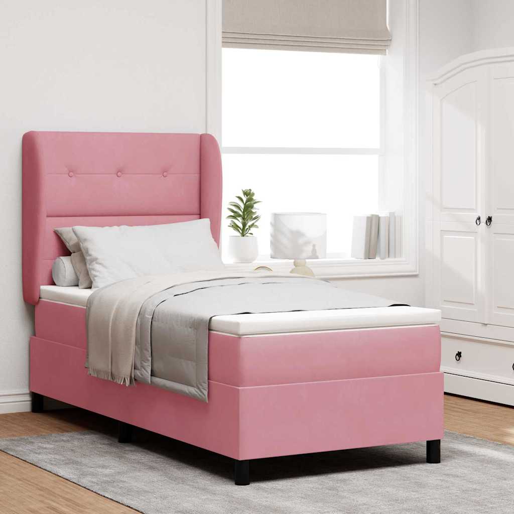 Boxspringbett Mit Matratze Samt Rosa