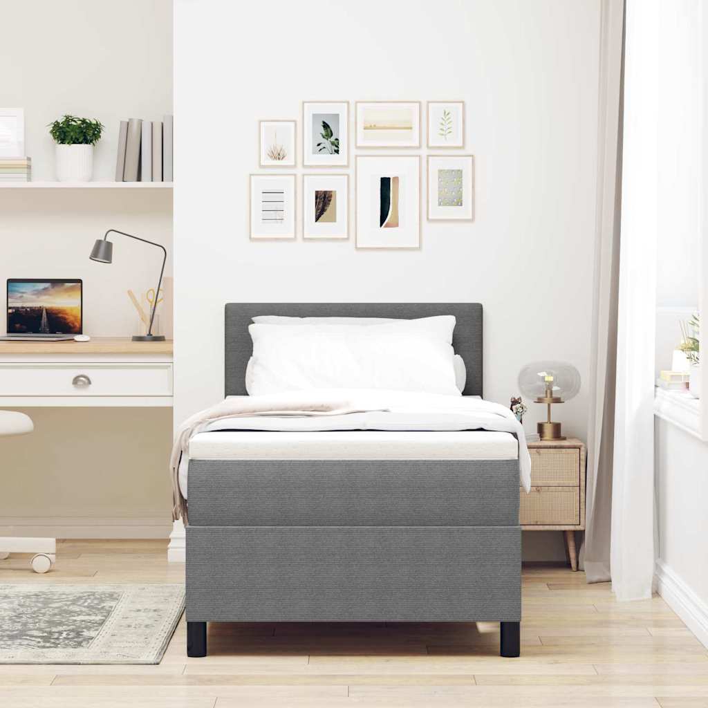 Boxspringbett Und Weiß 203 X 80 X 88 Cm Cordstoff