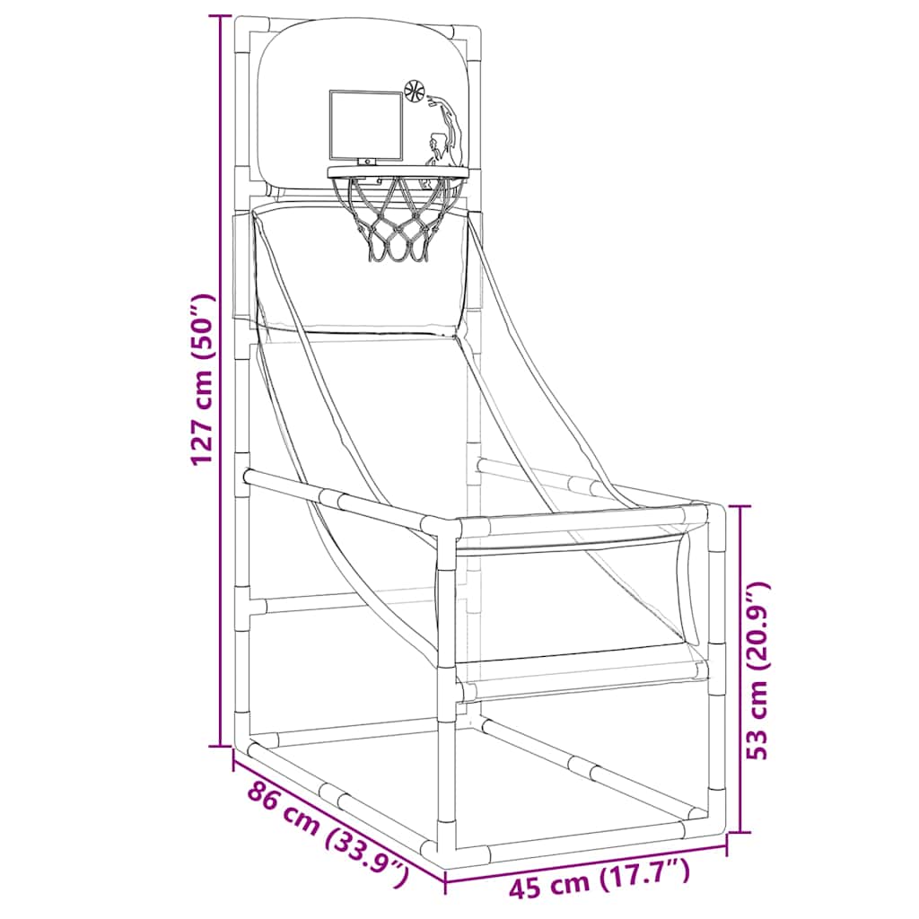 Arcade Basketball Spielset Mit Ball Und Pumpe 45X86X127 Cm