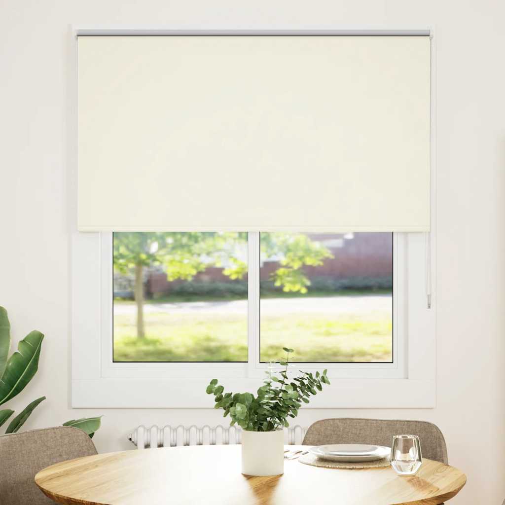 Verdunkelungsrollo Cremeweiß 140X150Cm Stoffbreite 136,6Cm Gebrochen Weiß