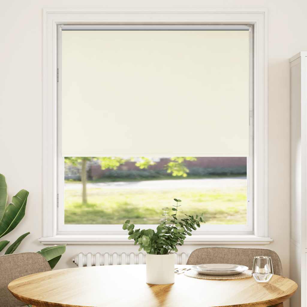 Verdunkelungsrollo Cremeweiß 115X175Cm Stoffbreite 110,7Cm Gebrochen Weiß
