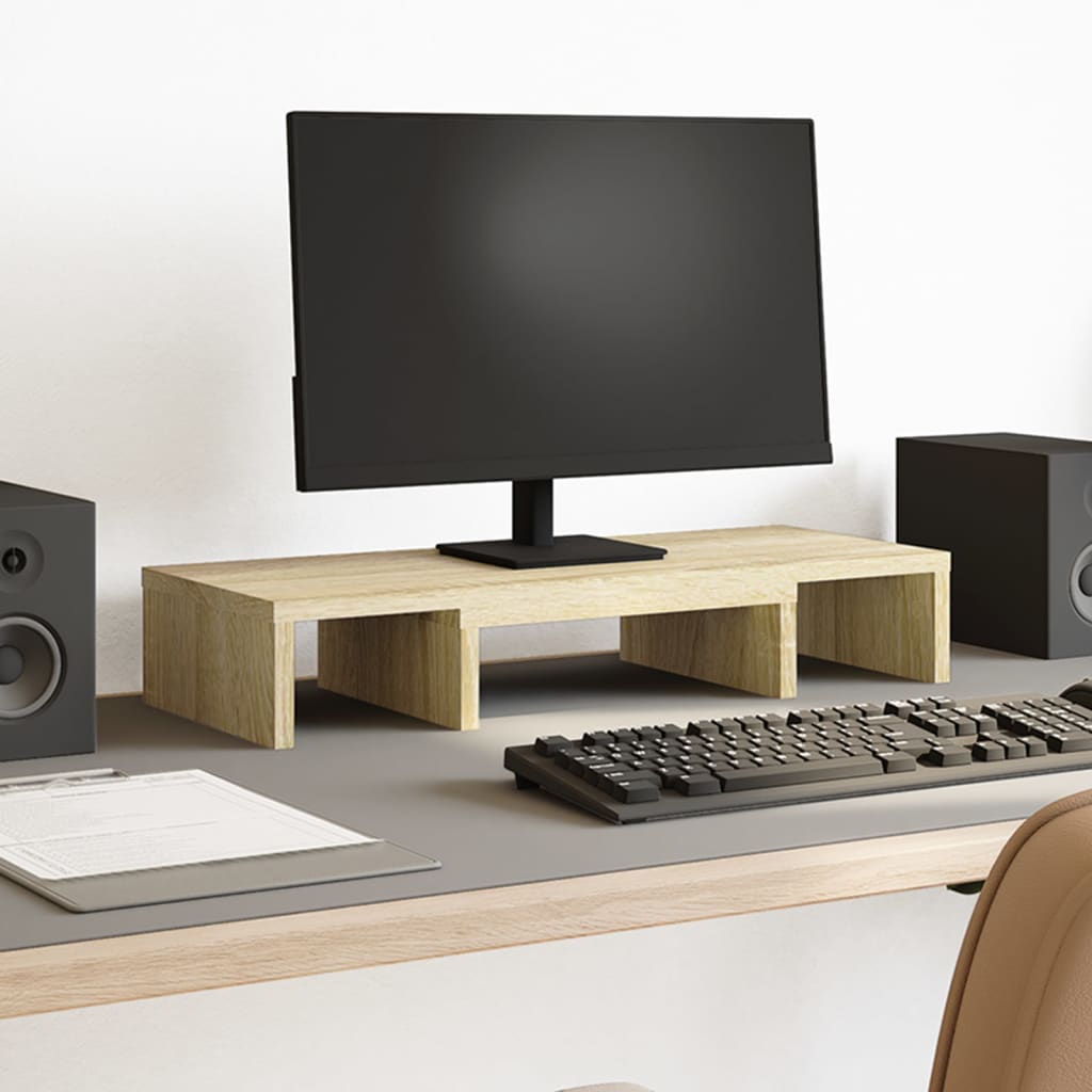 Monitorständer Verstellbar Sonoma-Eiche 80X24X10,5 Cm
