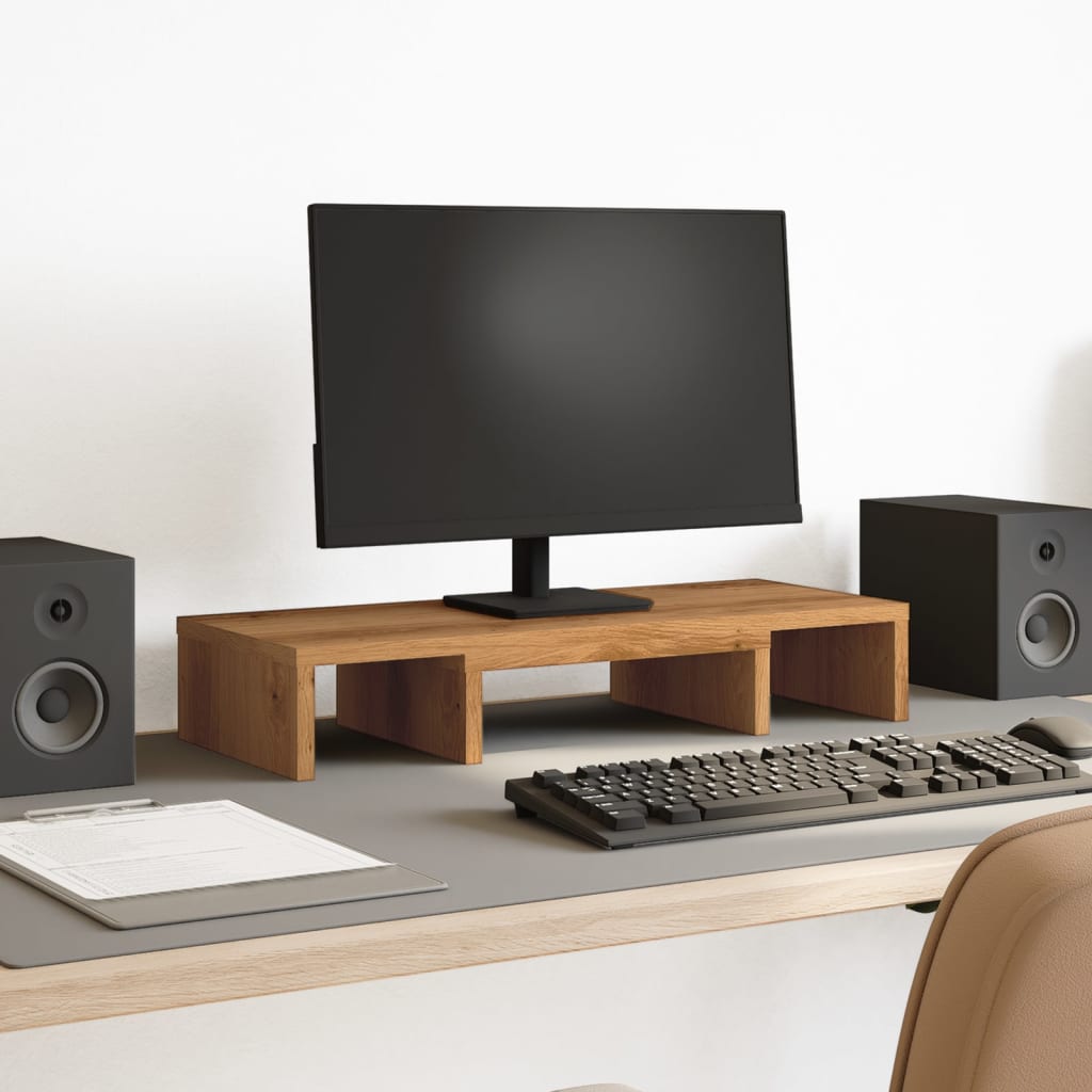 Monitorständer Verstellbar Sonoma-Eiche 80X24X10,5 Cm
