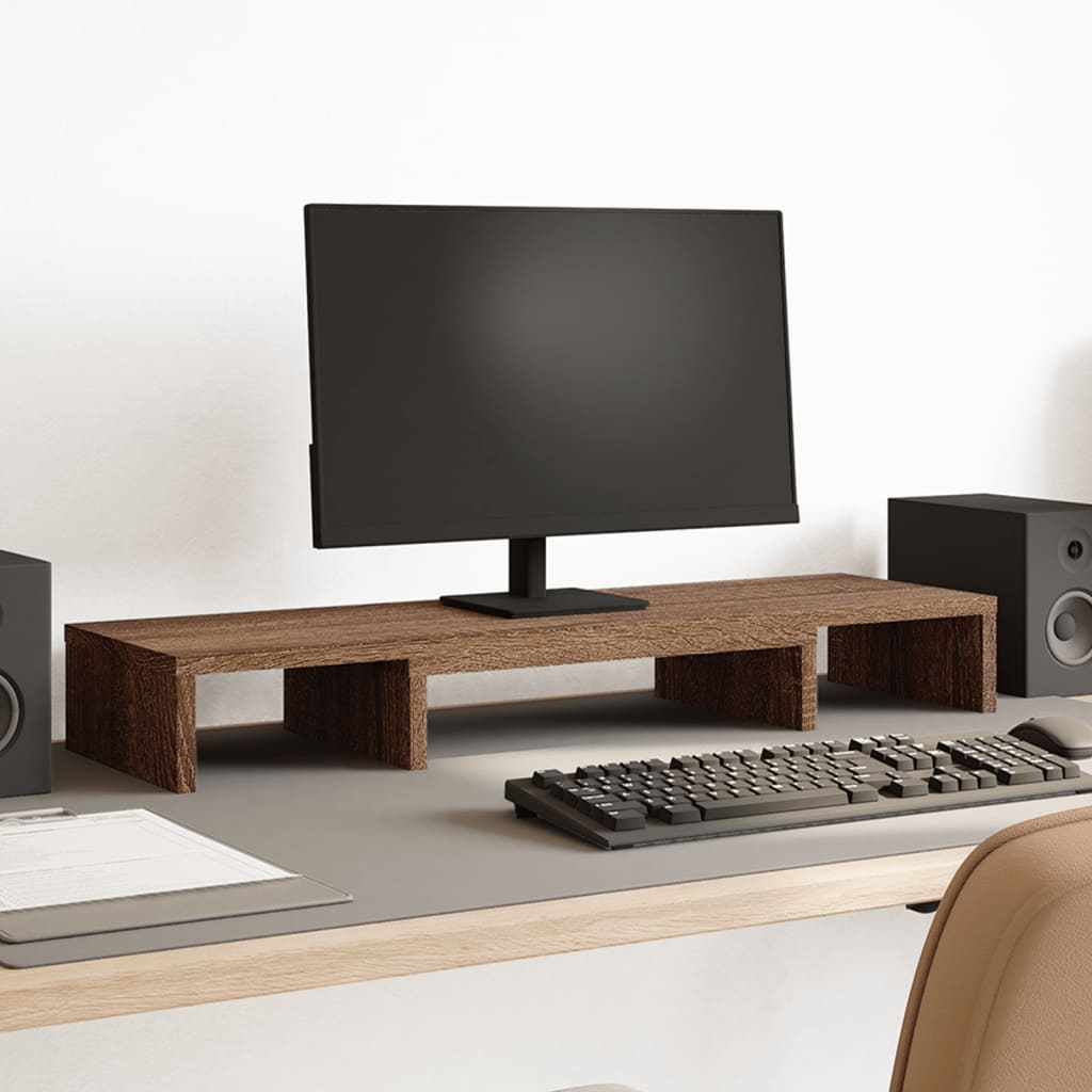 Monitorständer Verstellbar Sonoma-Eiche 80X24X10,5 Cm