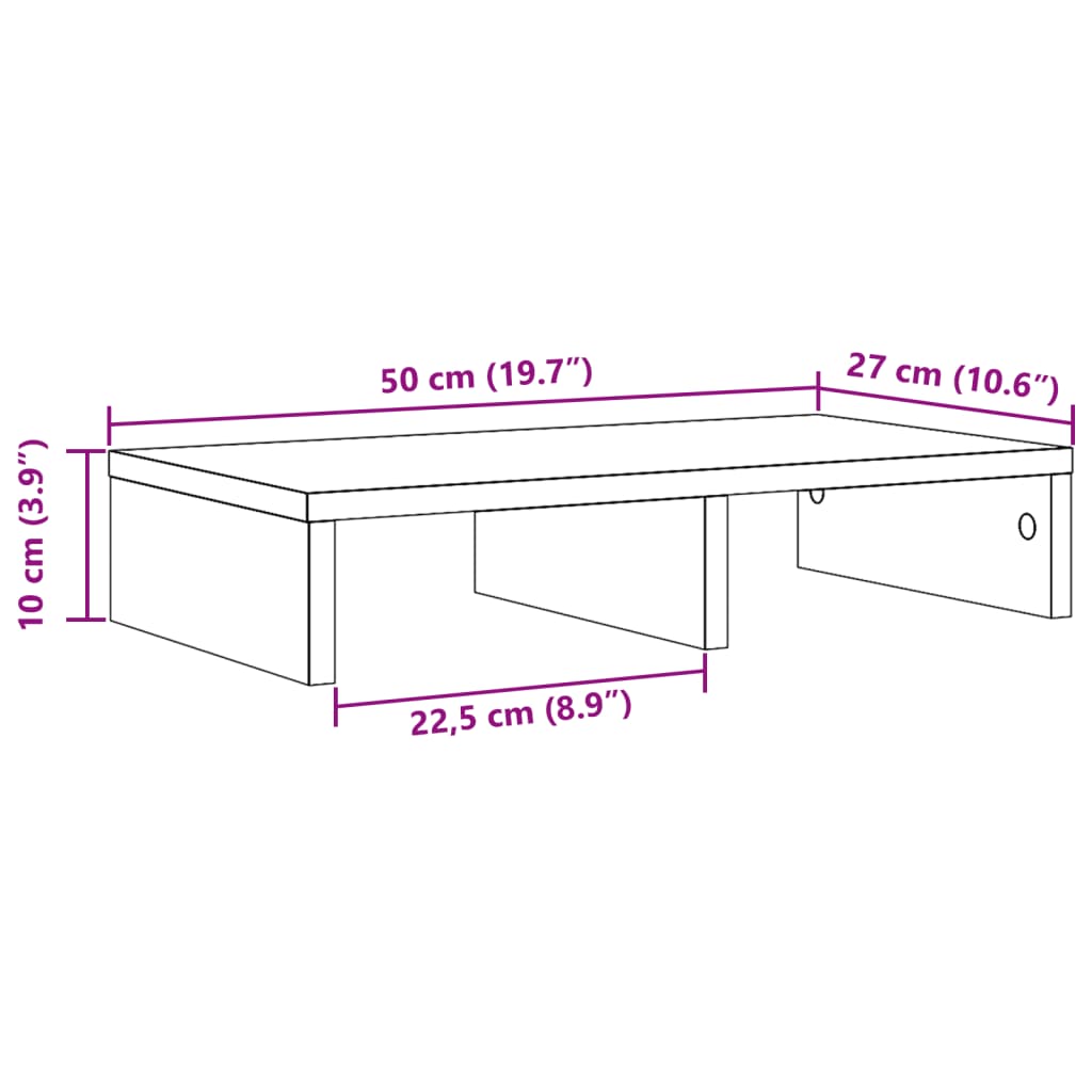 Monitorständer Eichen-Optik Holzwerkstoff