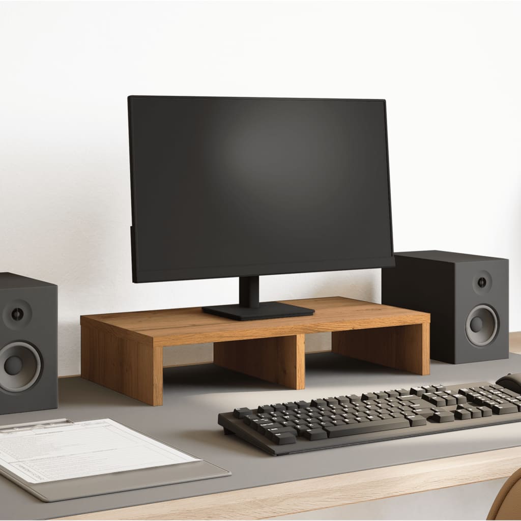 Monitorständer Eichen-Optik Holzwerkstoff