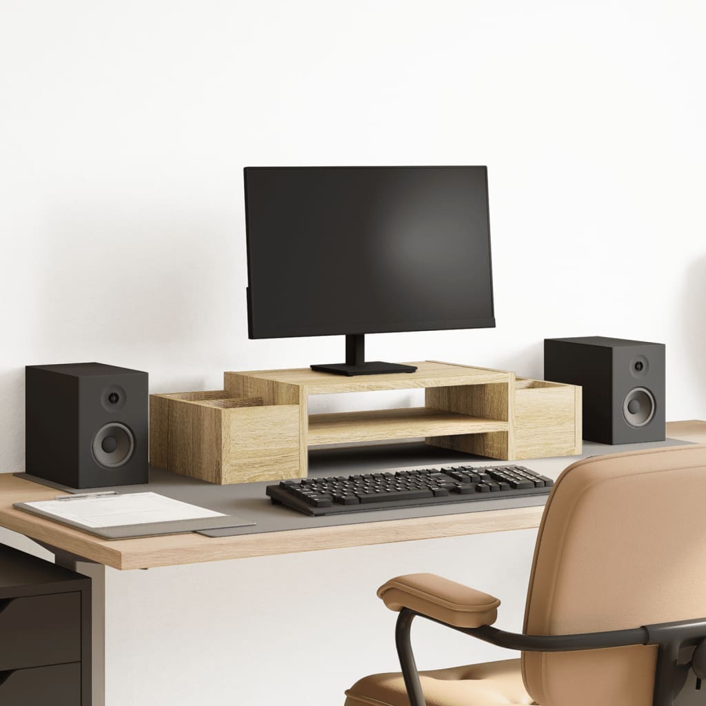 Monitorständer Mit Stauraum Holzwerkstoff