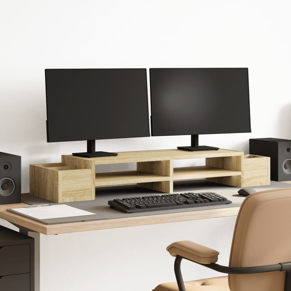 Monitorständer Mit Stauraum Holzwerkstoff