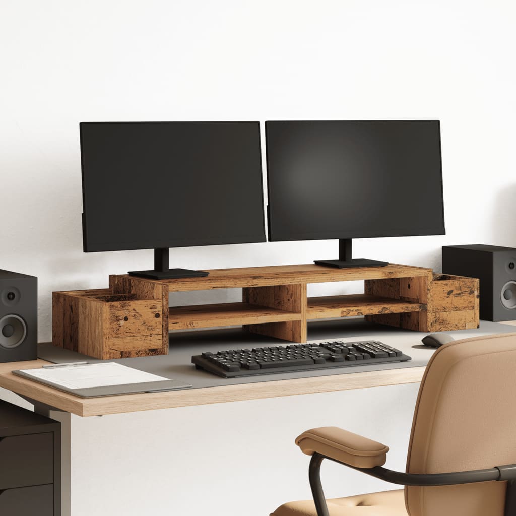 Monitorständer Mit Stauraum Holzwerkstoff