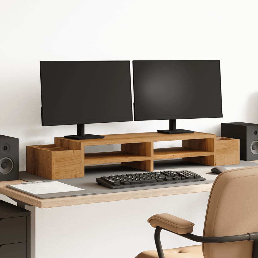 Monitorständer Mit Stauraum Holzwerkstoff