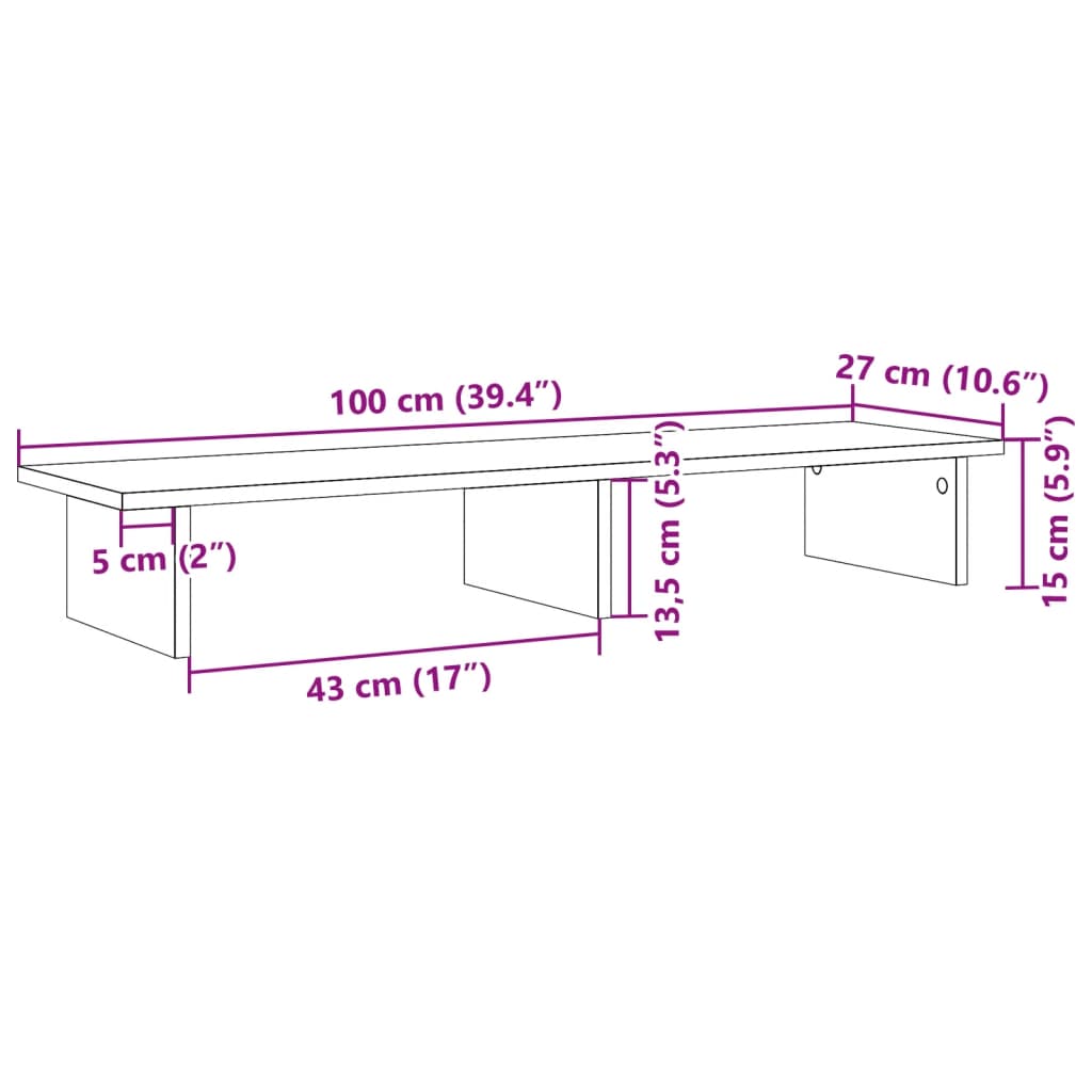Monitorständer Holzwerkstoff