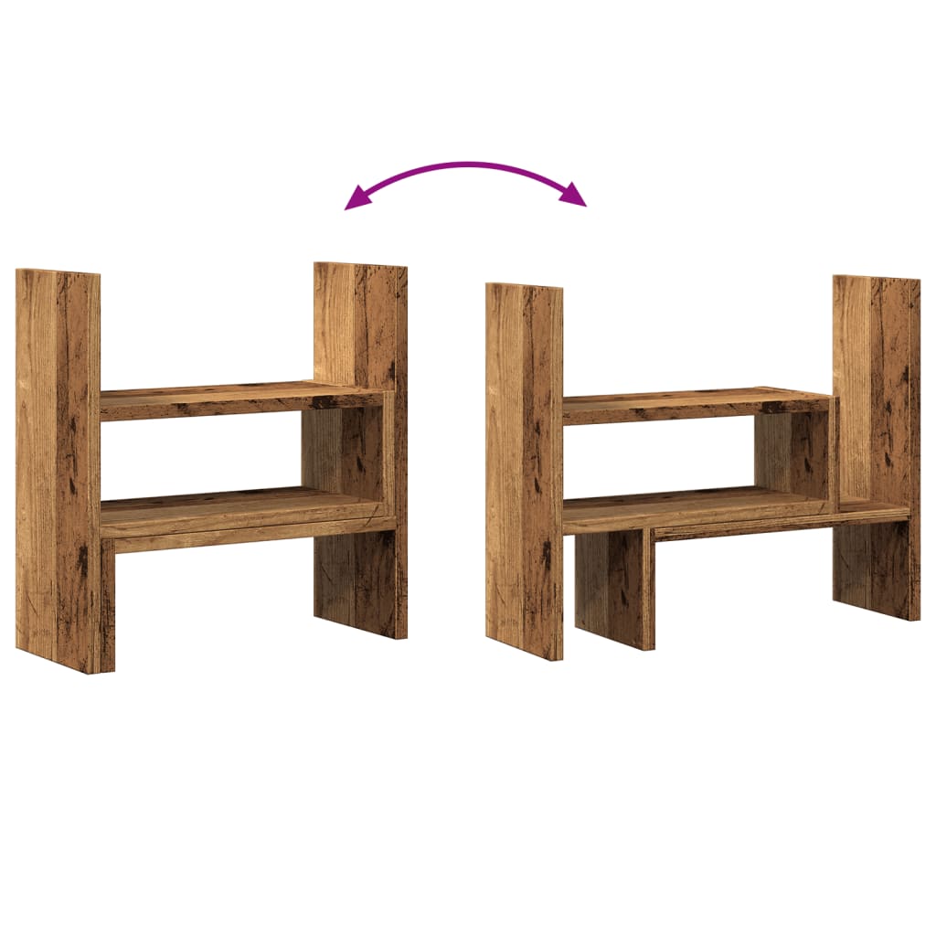 Schreibtisch-Organizer Verstellbar -Optik 40X17X41 Cm