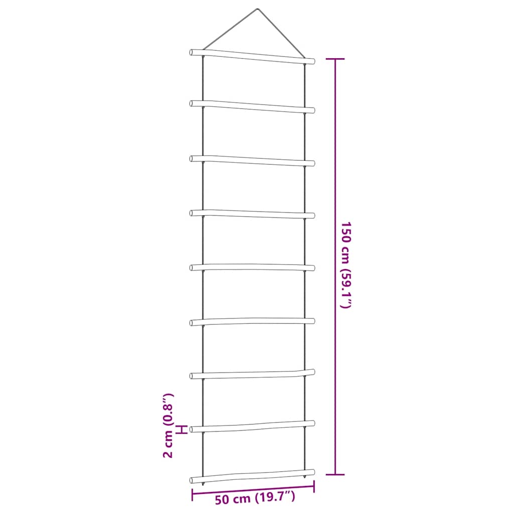 Wanddekoration In Leiterform Natürlicher Zweig