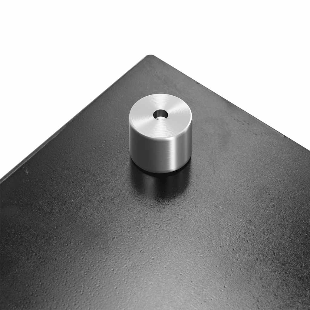 Küchenrückwände 2 Stk. Hartglas Schwarz