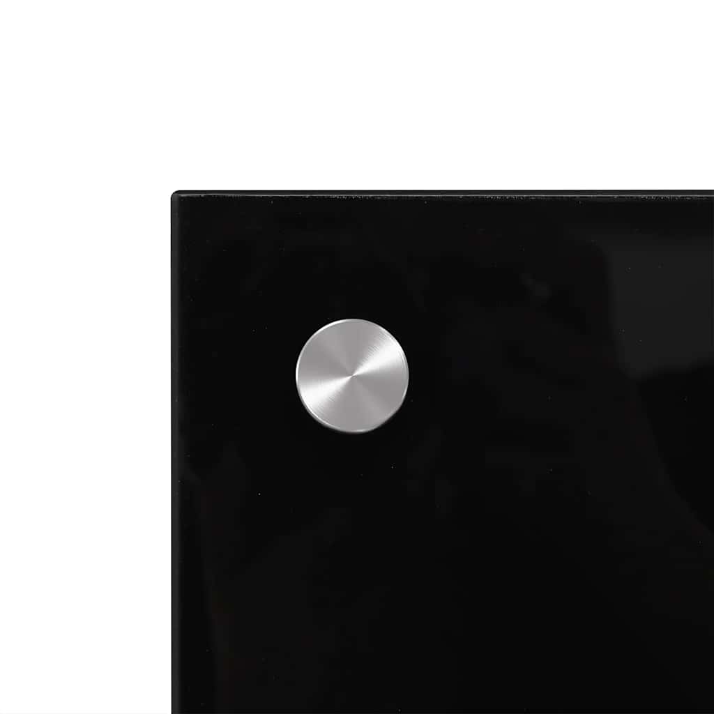 Küchenrückwände 2 Stk. Hartglas Schwarz