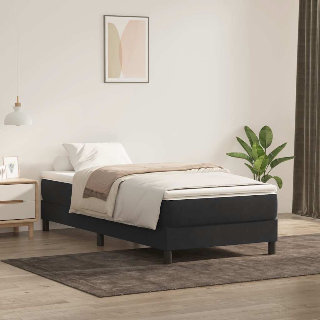 Boxspringbett Mit Matratze Samt Schwarz