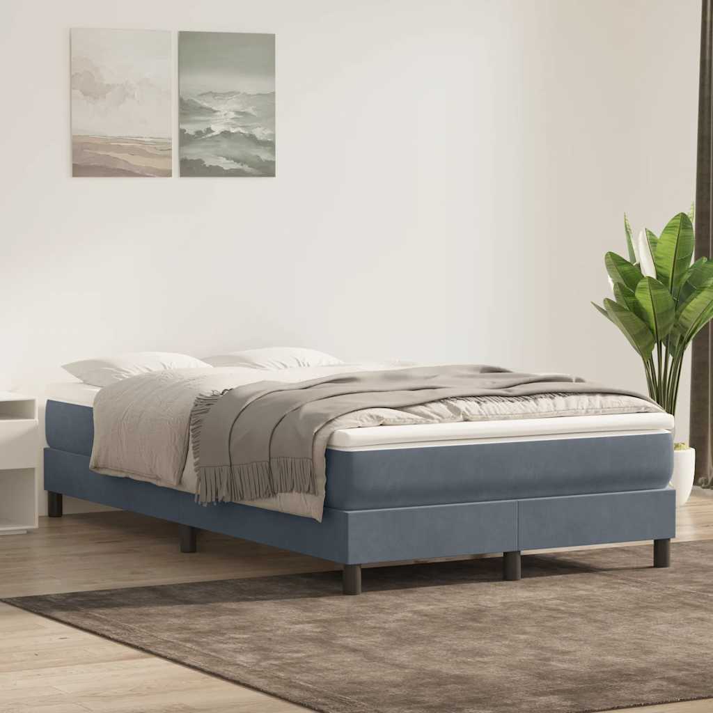Boxspringbett Mit Matratze Samt Dunkelgrau