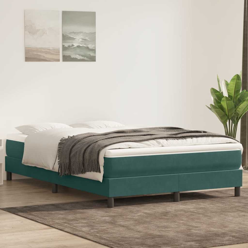 Boxspringbett Mit Matratze Samt Dunkelgrün