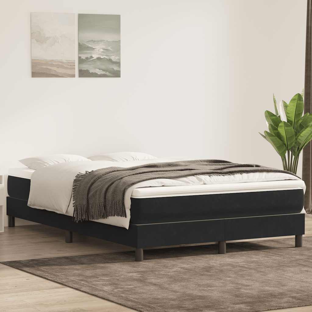 Boxspringbett Mit Matratze Samt Schwarz