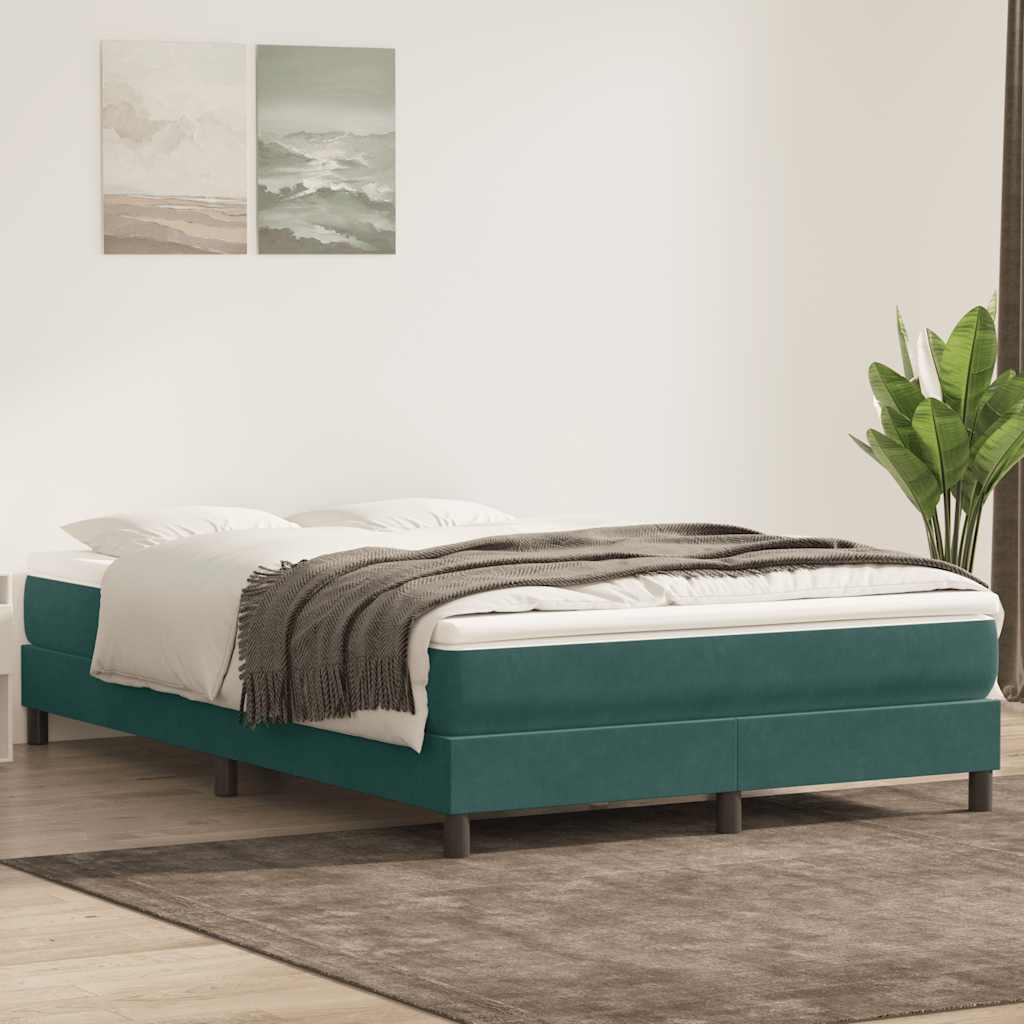 Boxspringbett Mit Matratze Samt Dunkelgrün