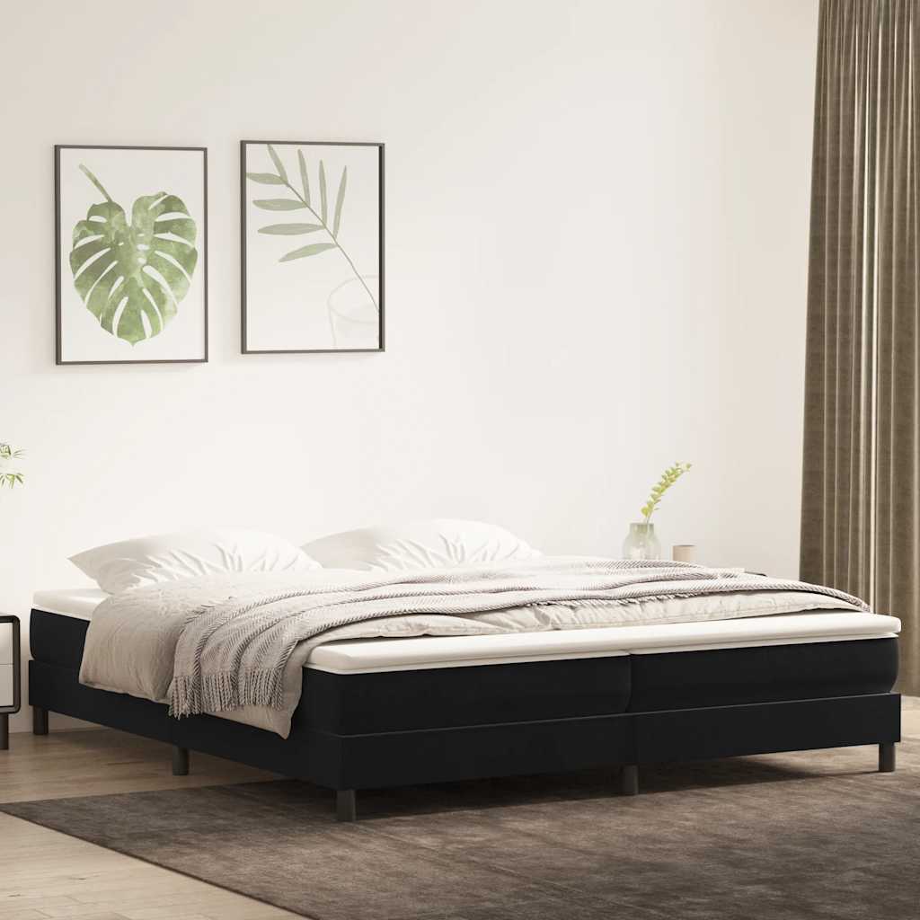 Boxspringbett Mit Matratze Samt Schwarz