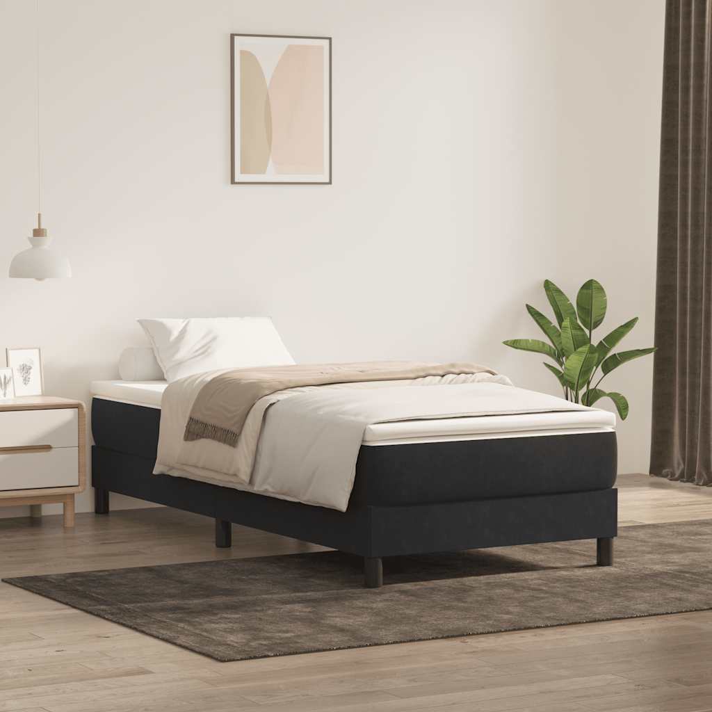 Boxspringbett Mit Matratze Samt Schwarz