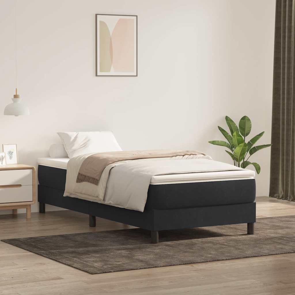 Boxspringbett Mit Matratze Samt Schwarz