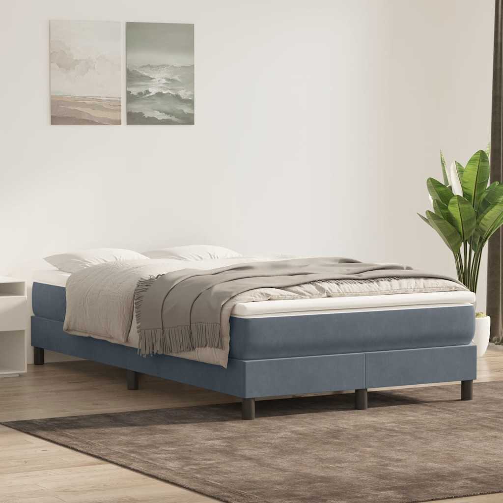 Boxspringbett Mit Matratze Samt Dunkelgrau