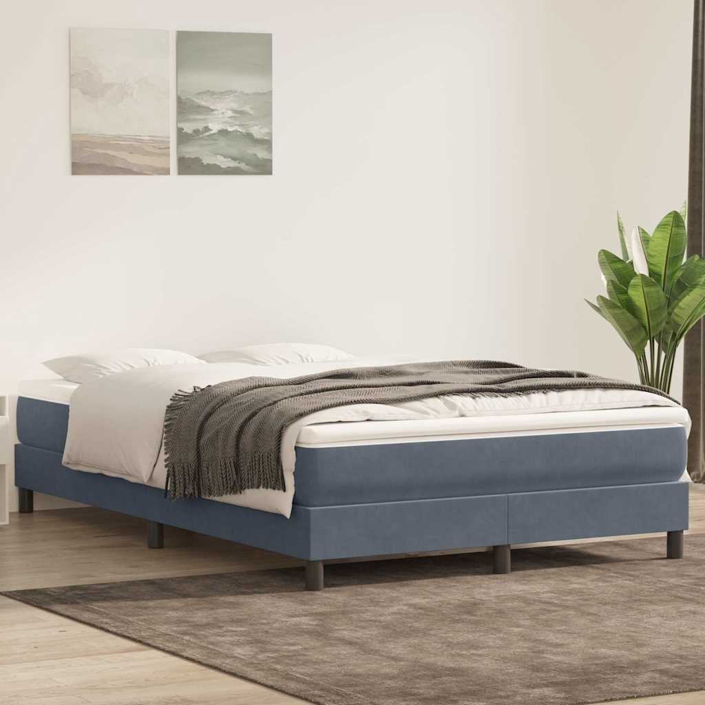 Boxspringbett Mit Matratze Samt Dunkelgrau