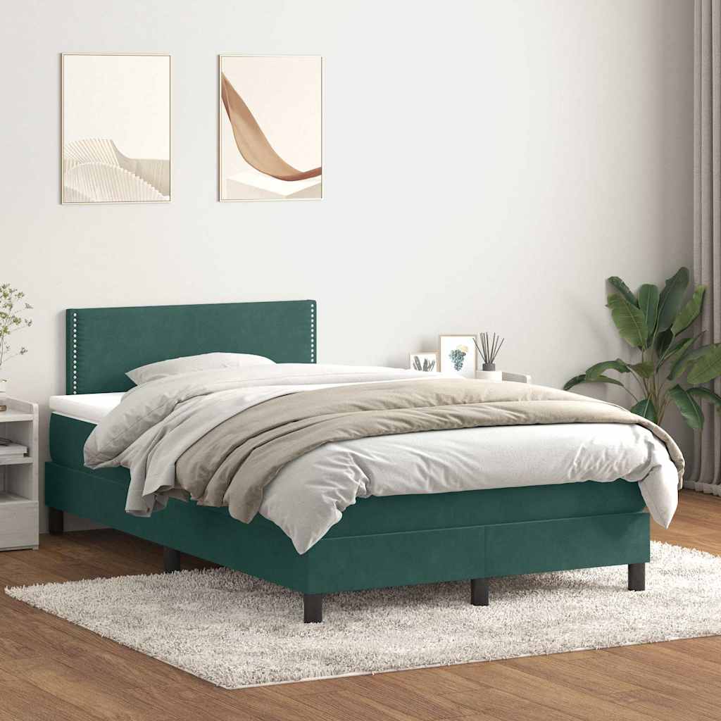 Boxspringbett Mit Matratze Samt Dunkelgrün