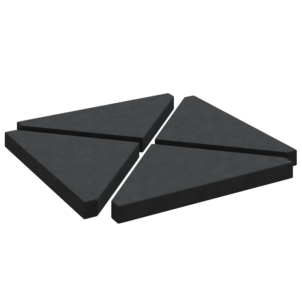 Schirm-Gewichtsplatten 4 Stk. Granit Dreieckig 14 Kg