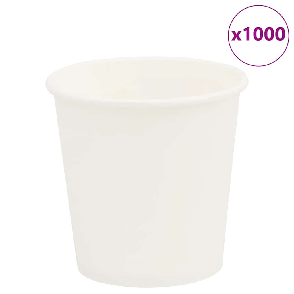 Pappbecher 1000 Stk. 8Oz 200Ml Weiß