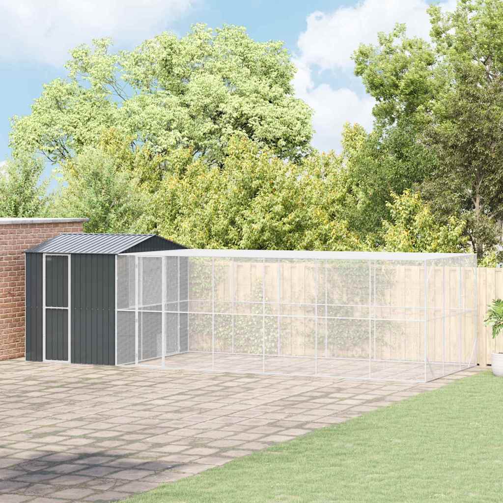 Vogelkäfig Anthrazit 416.5 X 103 X 142 Cm Verzinkter Stahl