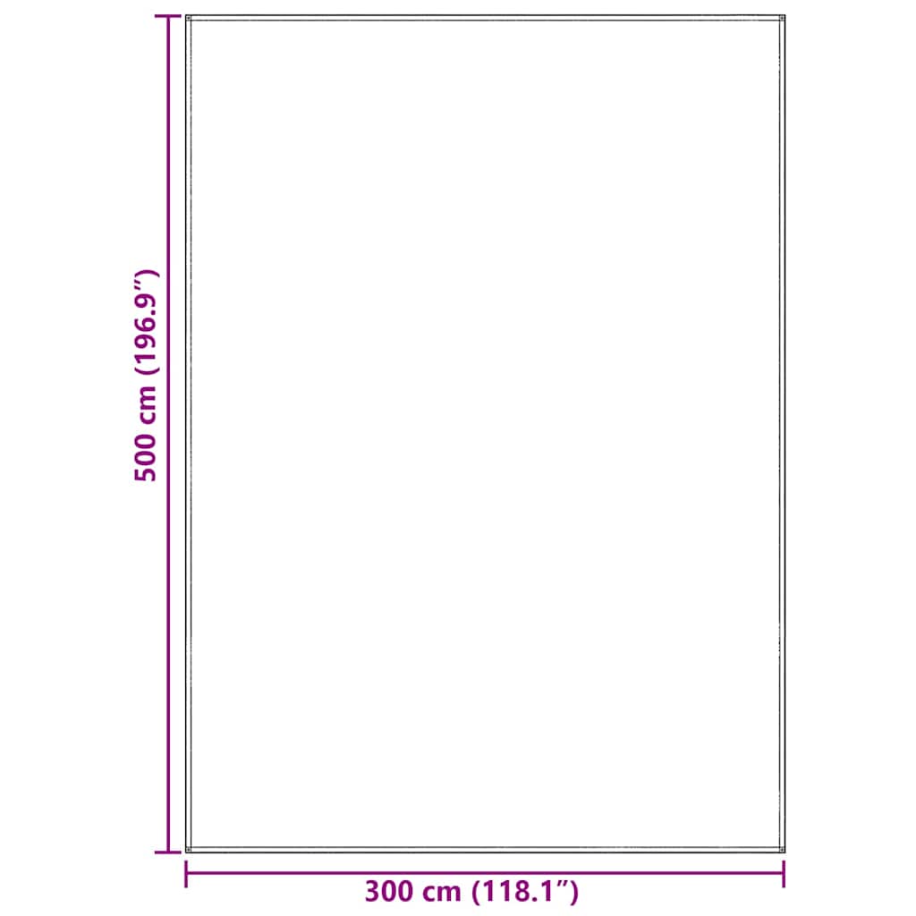 Zeltteppich Hellgrau 300 X 500 Cm Polyethylen Hellgrau