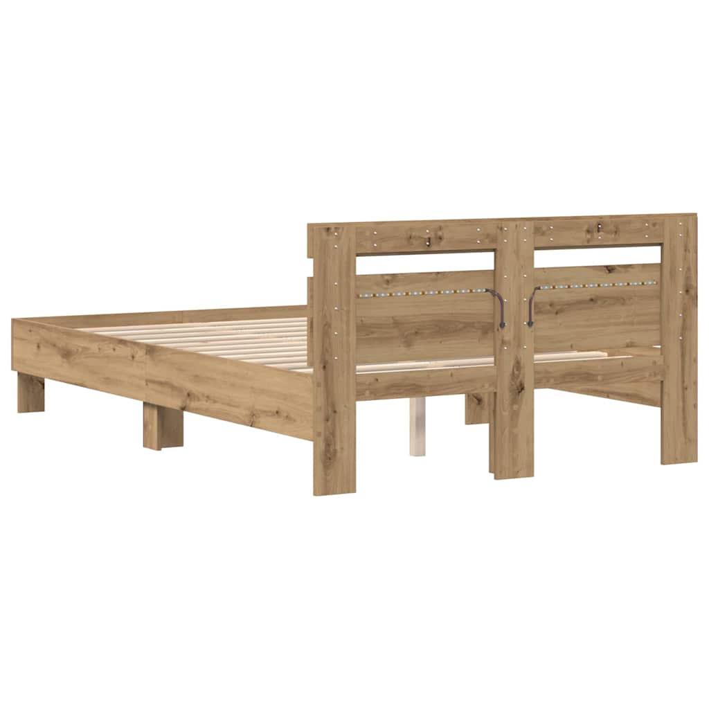 Bettgestell Holzwerkstoff Artisan-Eiche