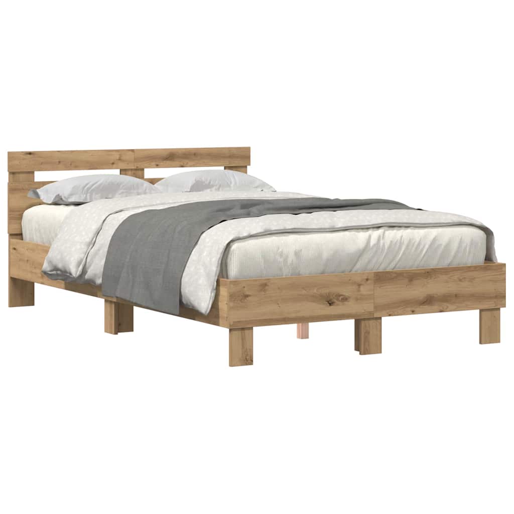 Bettgestell Holzwerkstoff Artisan-Eiche