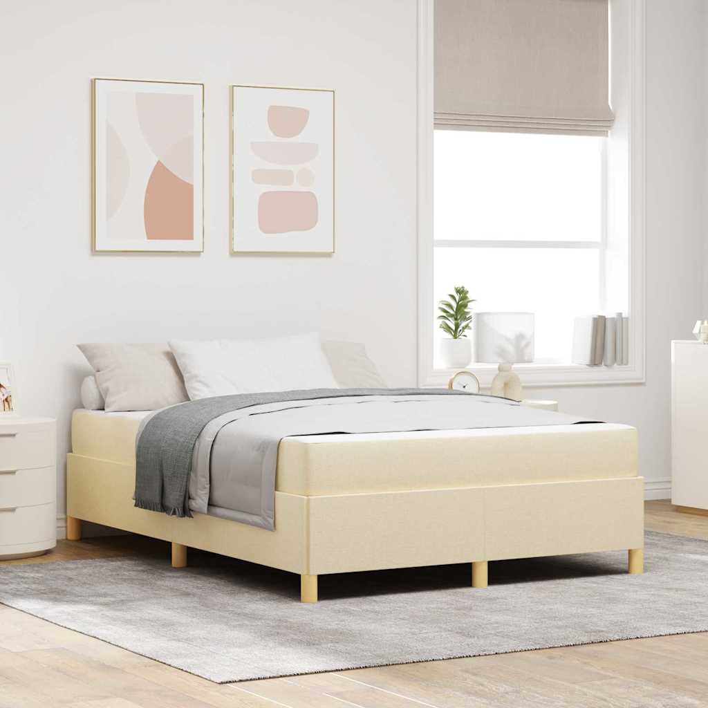 Boxspringbett Und Braun Und Weiß Stoff