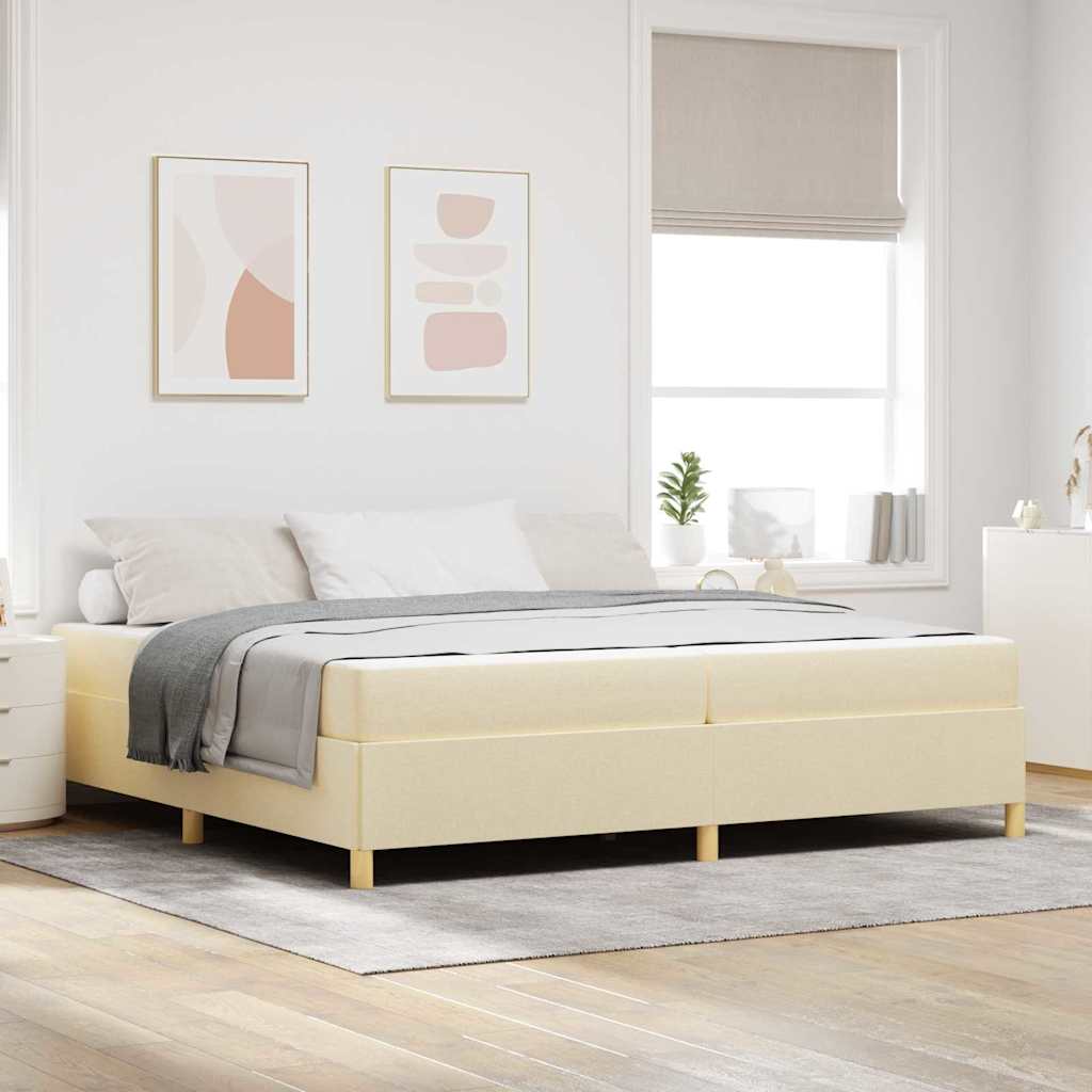 Boxspringbett Und Braun Und Weiß Stoff