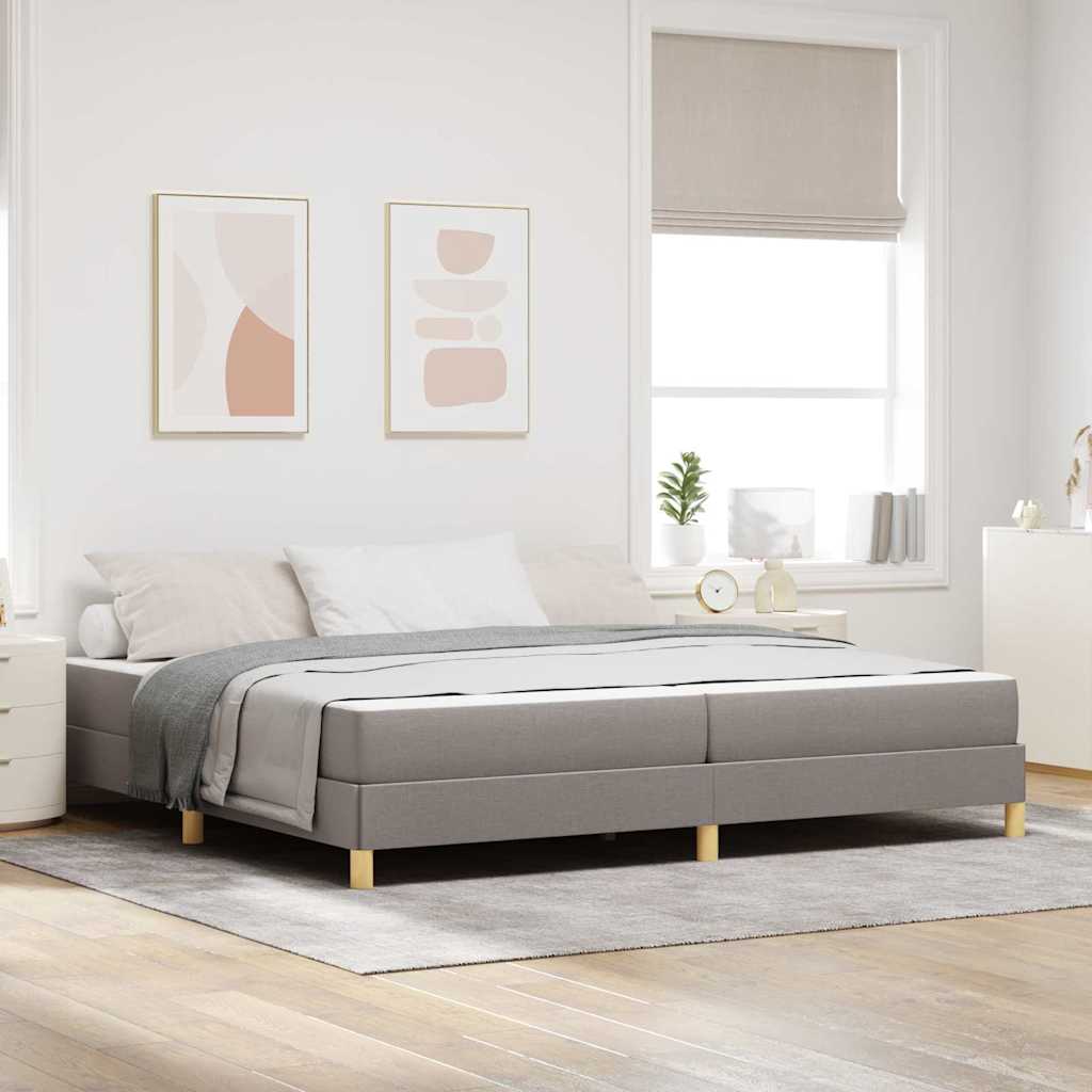 Boxspringbett Braun Stoff Und Holzwerkstoff