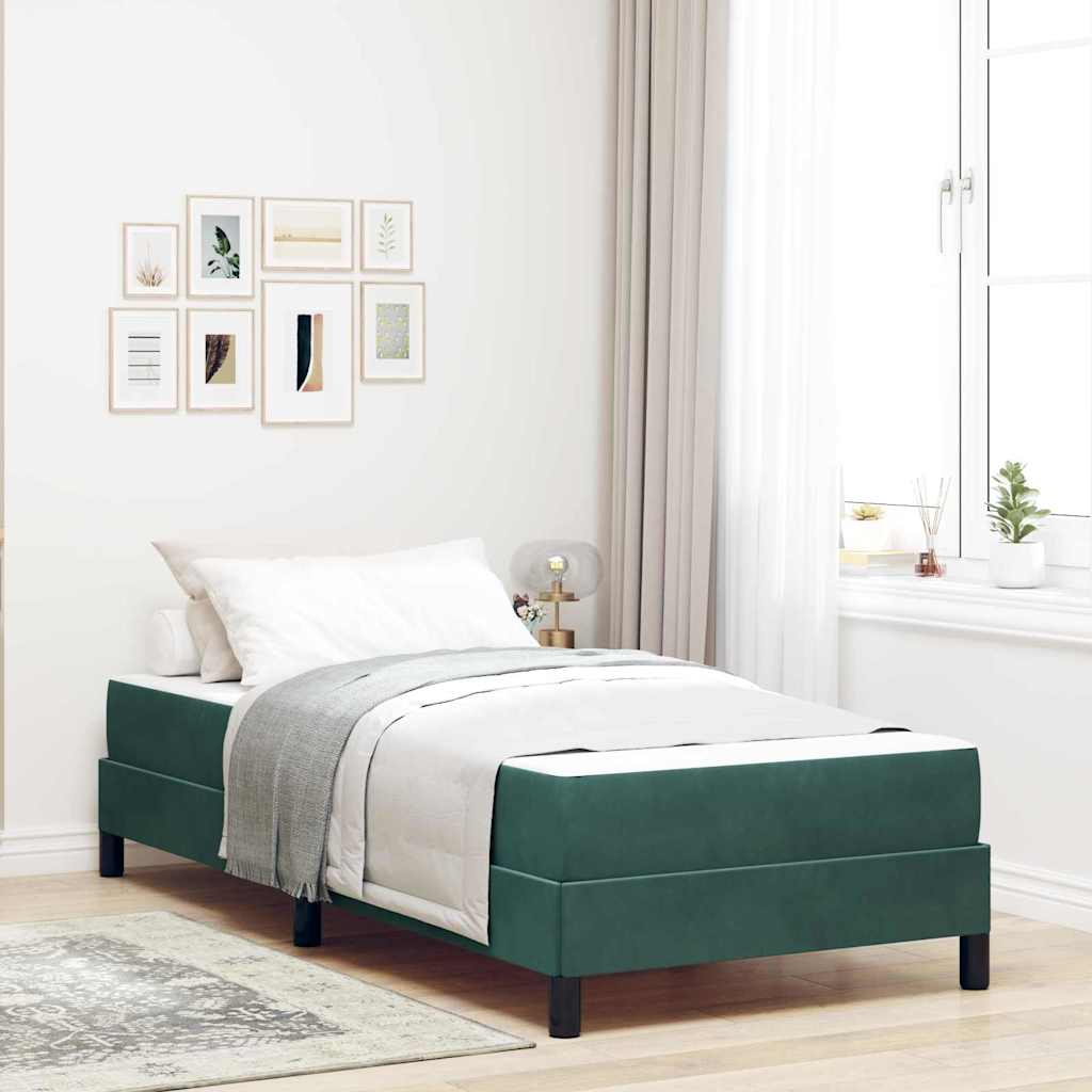 Boxspringbett Mit Matratze Samt Dunkelgrün