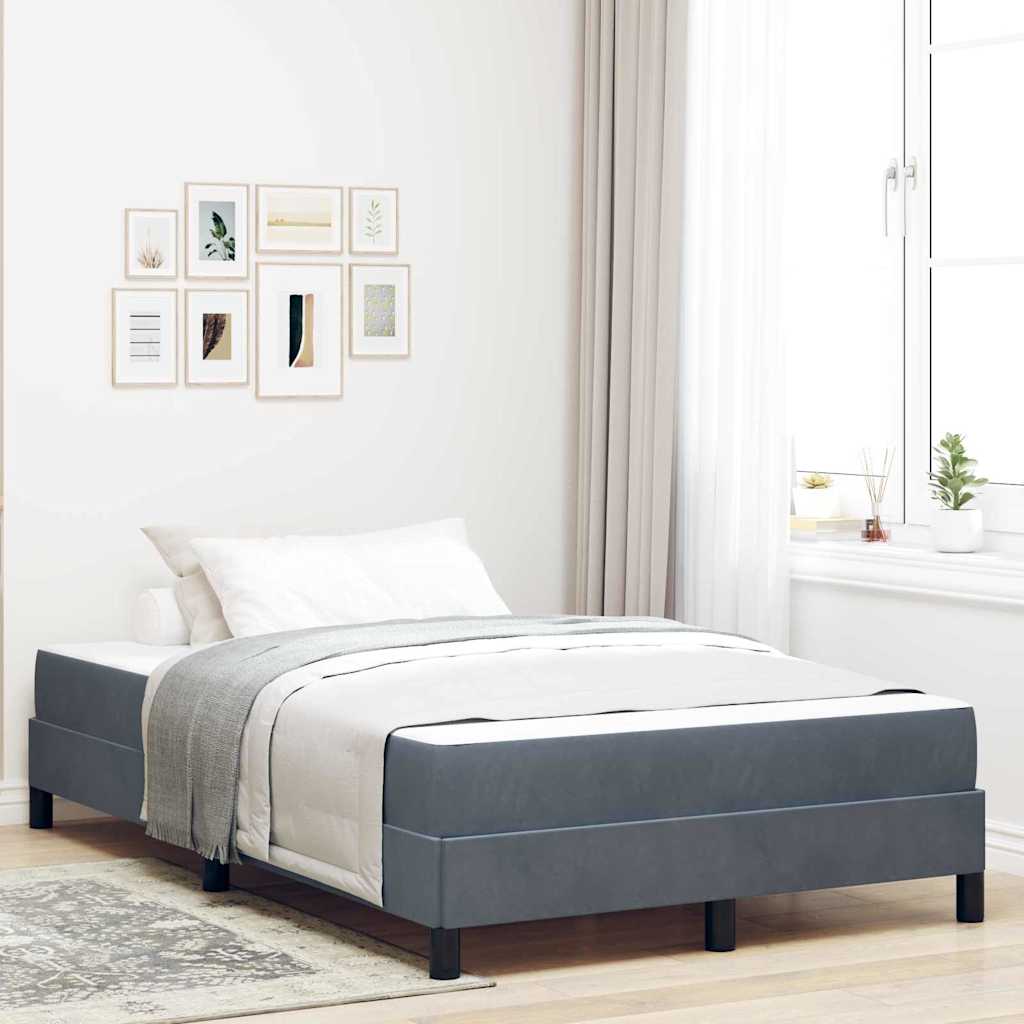 Boxspringbett Mit Matratze Samt Dunkelgrau