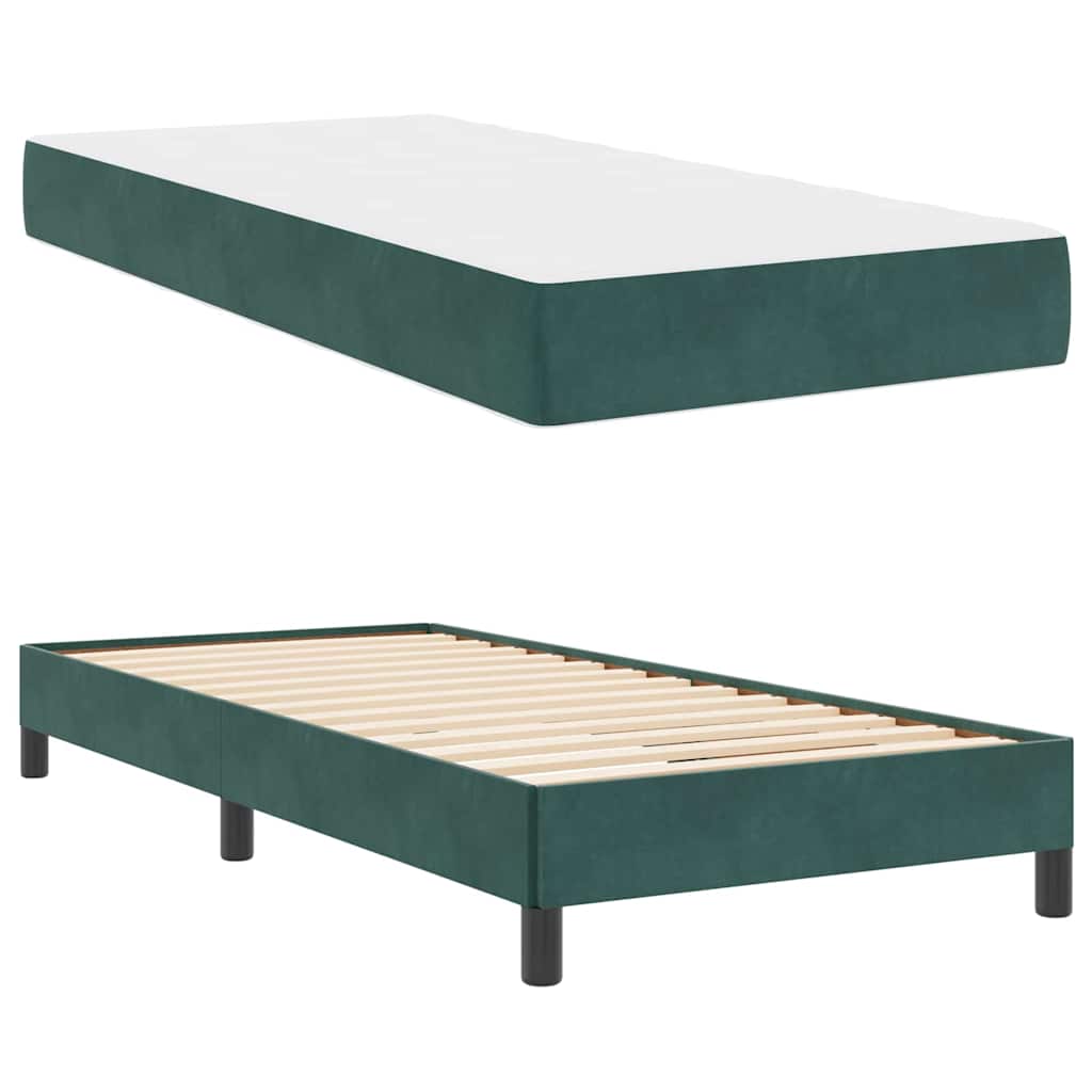 Boxspringbett Mit Matratze Samt Dunkelgrün
