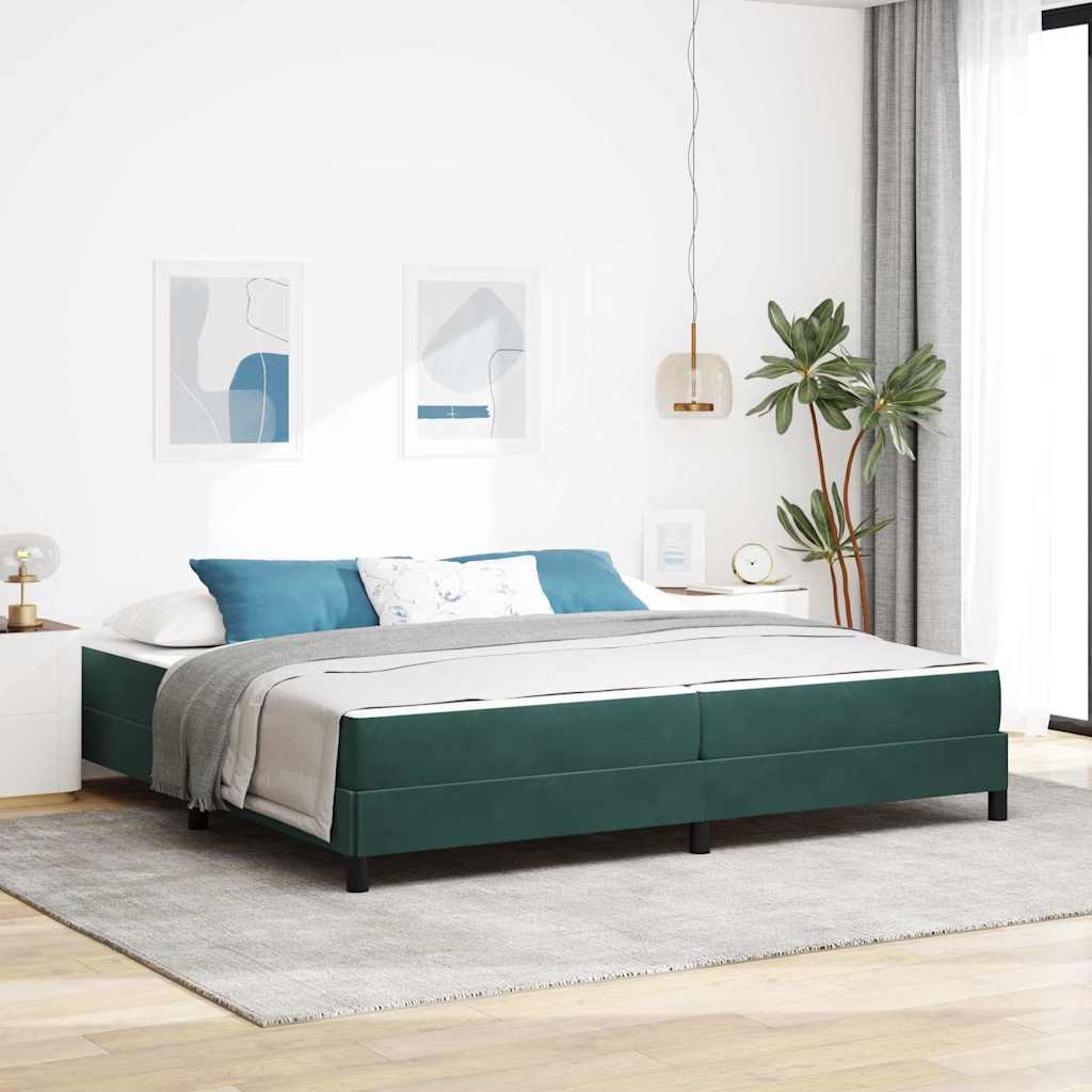 Boxspringbett Mit Matratze Samt Dunkelgrün