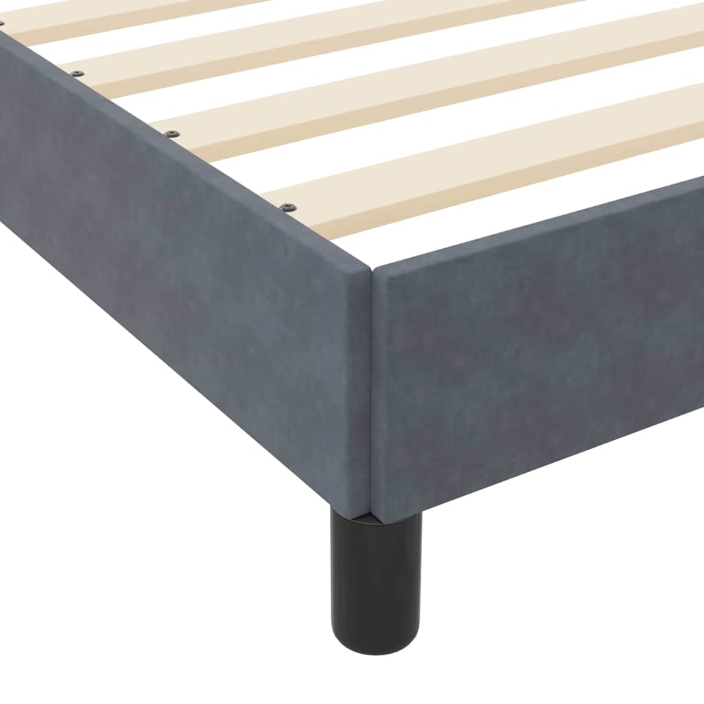 Boxspringbett Mit Matratze Samt Dunkelgrau