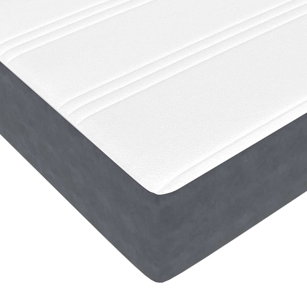 Boxspringbett Mit Matratze Samt Dunkelgrau