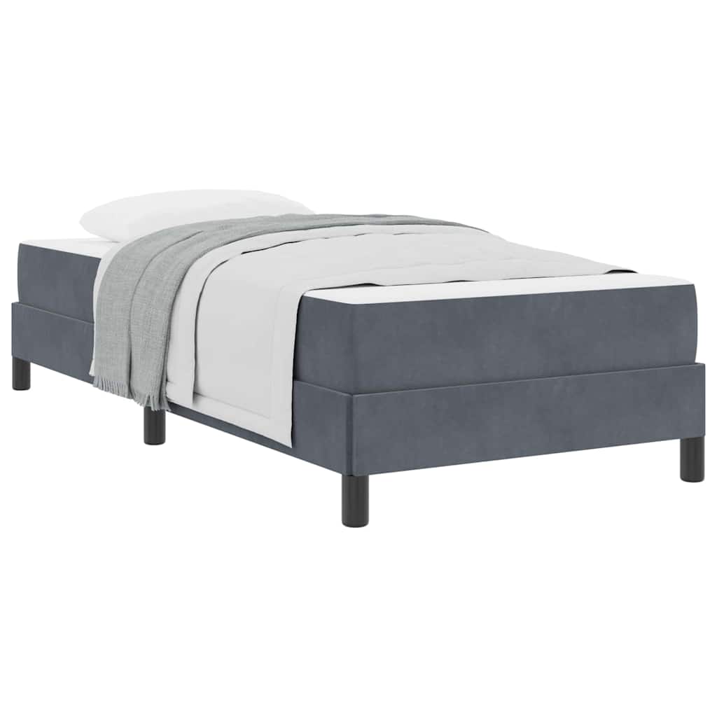 Boxspringbett Mit Matratze Samt Dunkelgrau