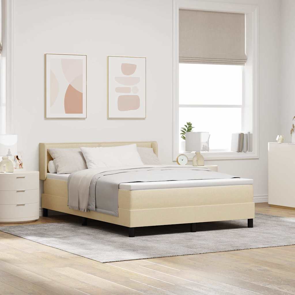 Boxspringbett Mit Matratze Stoff Creme