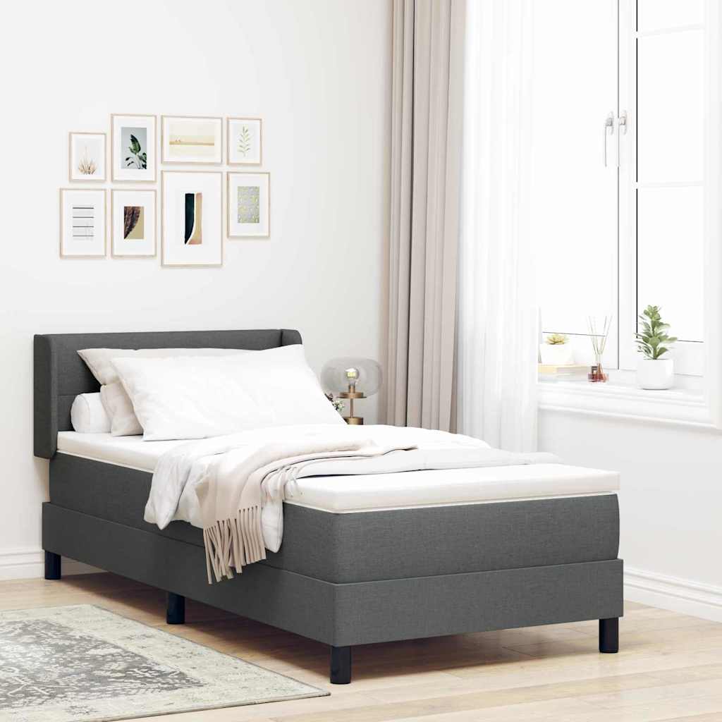 Boxspringbett Mit Matratze Stoff Dunkelgrau