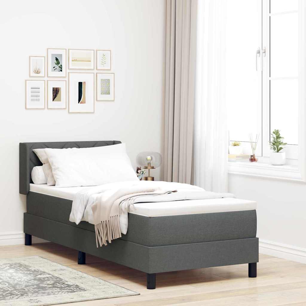Boxspringbett Mit Matratze Stoff Dunkelgrau