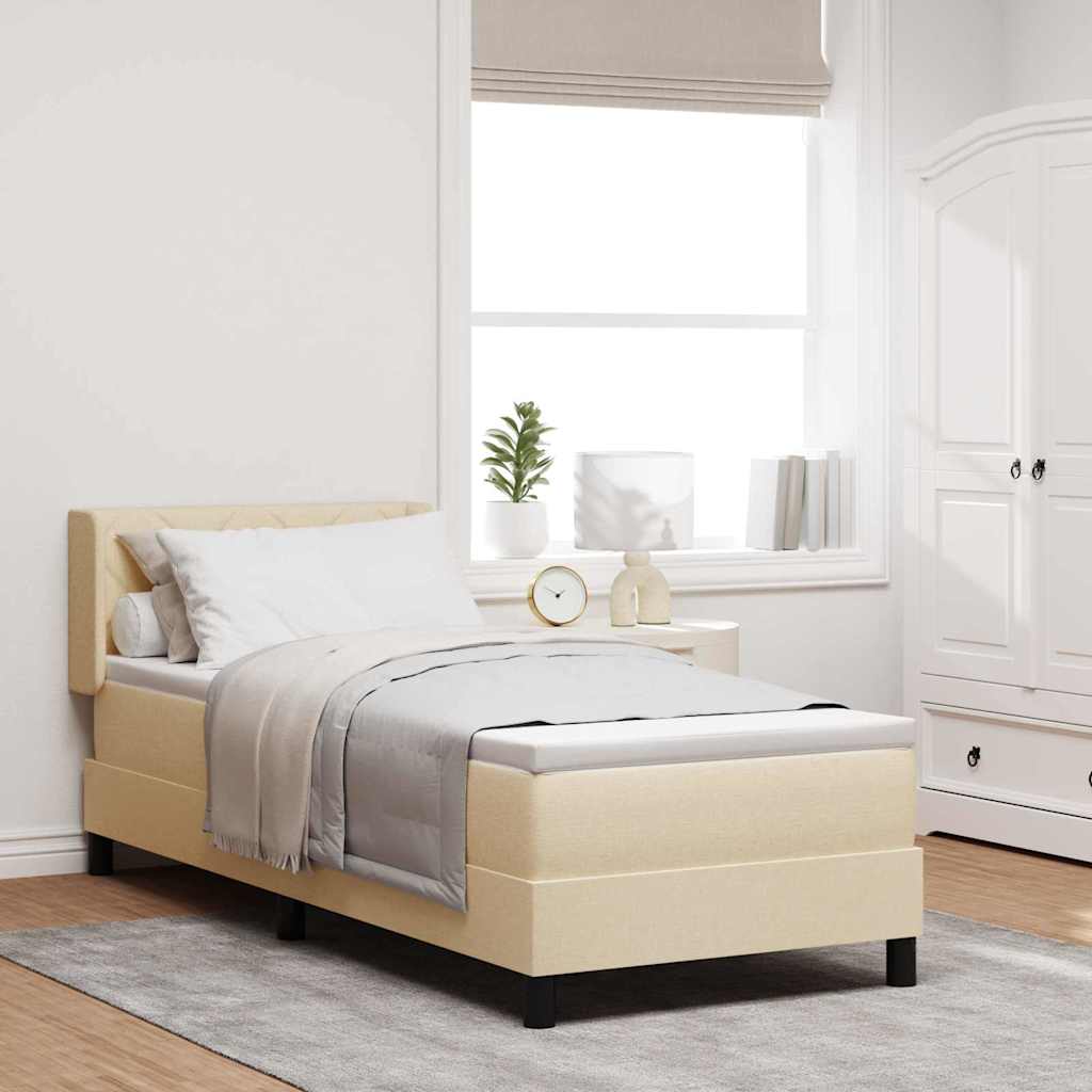 Boxspringbett Mit Matratze Stoff Creme